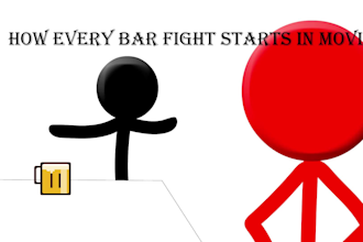 make an awesome fight scene funny stickman animation acting