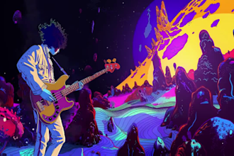 produce a next level animated ai generated music video