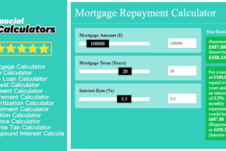 build online calculator for your website