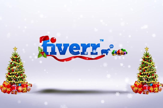 make a christmas themed clean corporate intro video with your logo