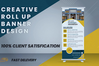 create a rollup or retractable banner design