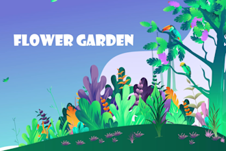 create a seamless parallax motion design loop animation