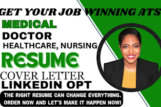 write medical, nursing, healthcare, telehealth, physician, and surgeon resume