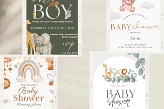 design baby shower invitations and gender reveal invitations