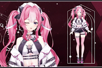 design and rig live2d model ,2d vtuber, vtuber rigging,anime vtuber,vtube