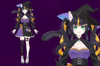 design and rig live 2d vtuber model 2d vtuber model vtuber commission 2d anime