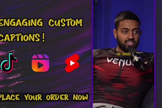 create engaging captions to shorts, tiktok and reels