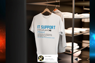 custom definition typography t shirt design for your brand or pod