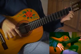 flamenco gipsy guitar rumba solo and accompaniment