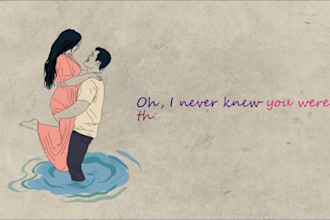create unique hand drawn lyric video for your song