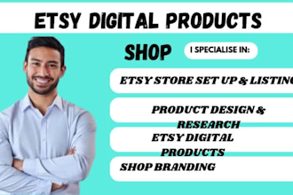 set up etsy digital products shop stan etsy digital product etsy SEO listing