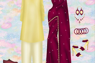 make flat sketchs and virtual fashion stylist and wardrobe