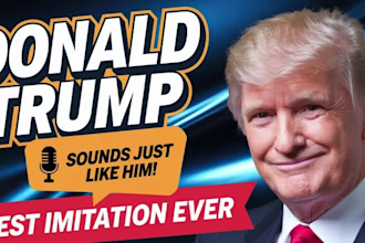 record realistic donald trump voice impression and other celebrity voice over