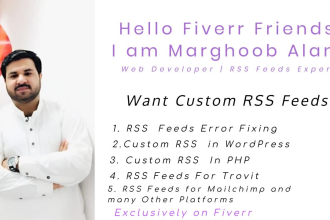 create custom RSS feeds in wordpress or php website