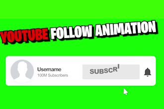 create youtube subscribe animation