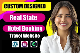 create a hotel, travel, or real estate website by using elementor and crocoblock