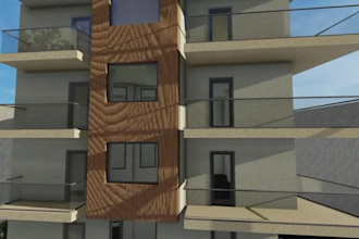 do architectural 3d rendering sketch and drone view