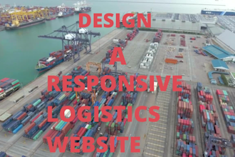 design logistics website, trucking, freight, cargo, and moving company website