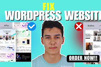 help you fix your wordpress issues and be your wordpress developer