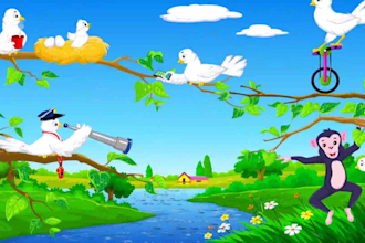 do best  quality 30 second audio video 2d cartoon animation within 3 days
