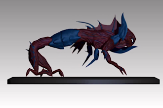 do hand painted characters,3d stylized game characters,3d dragon model, monster