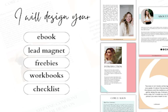 do professional lead magnet and freebies design with checklist and pdfs