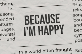 create news paper style lyrics video