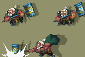 draw pixel art, pixel game art, pixel art animation 2d spritesheet 2d game asset