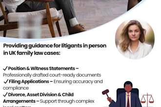 write court statements and documents for UK family law