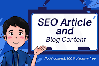 write SEO blog posts, articles, or website copy with royalty free images