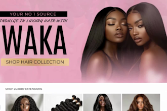 create beauty hair extension website hair extension shopify website in 24 hours