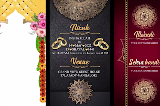 design funky HD wedding invitation video