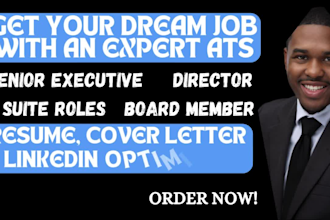 write resumes, cover letters for senior executive, director, CEO, c suite roles