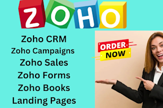 set up and customize zoho crm,zoho forms, zoho campaign