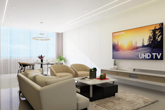 render 3d interior, interior design, house, restaurant