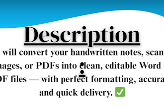 fast typing of handwritten notes, scanned docs to word