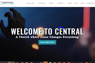 design church website, church, ministry website with logo
