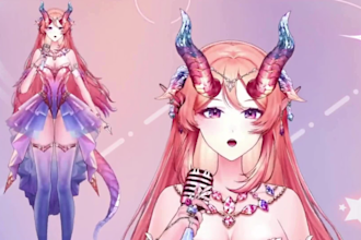 create and rig high quality live2d vtuber model anime vtuber model commission