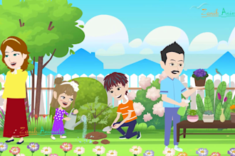 make 2d animated stories and storytelling video for youtube channel