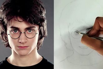 draw a stunning realistic pencil sketch from your photo