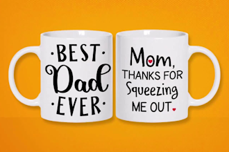 create custom mug or coffee cup designs