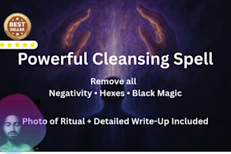 perform a powerful spiritual cleansing spell for you with a report and photo