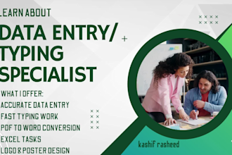 do accurate data entry typing work and PDF to word conversion