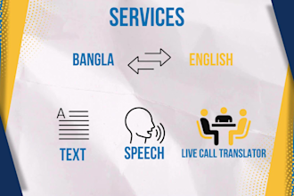 translate bangla to english for voice, text and live calls
