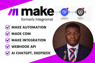 professionally do make com make automation make integration webhook API