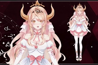 draw and rig vtuber model, live2d rigging, anime art vtuber model for stream