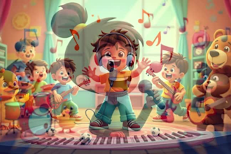 sing, write and produce original kids music