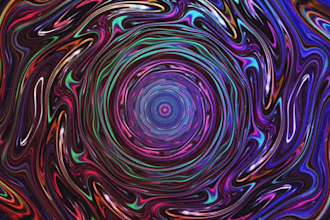 make a unique, trippy, colorful poster for you