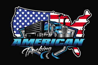 do transport, logistics, tow and dump trucking logo