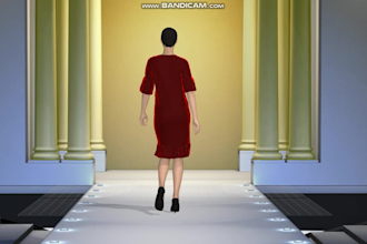 create 3d fashion clothing, fashion apparels